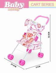 10 INCH DOLL W/MUSIC & CART,
