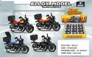 1:36 PULL BACK DIE-CAST MOTORCYCLE 12PCS,