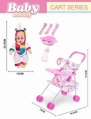 10 INCH DOLL W/MUSIC & CART,