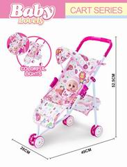 10 INCH DOLL W/MUSIC & CART W/LIGHT,