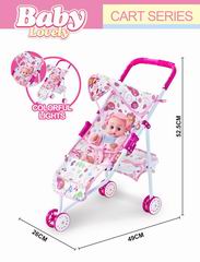 12 INCH DOLL W/MUSIC & CART W/LIGHT,