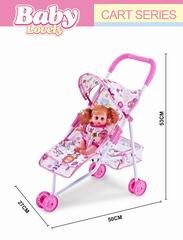 10 INCH DOLL W/MUSIC & CART,