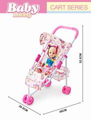 16 INCH DOLL W/MUSIC & CART,