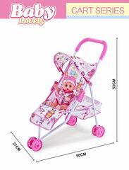 10 INCH DOLL W/MUSIC & CART,