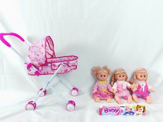 14 INCH DOLL W/SOUND & CART,