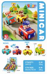 PRESS BABY BEAR MINI CAR 12PCS,