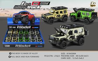 1:32 PULL BACK DIE-CAST CAR 12PCS,