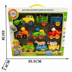 FRICTION FARM TRUCK 4PCS,