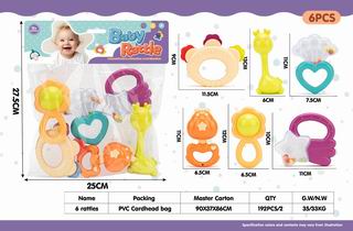 BABY RATTLE 6PCS,