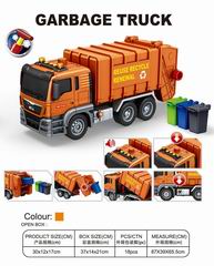 1:10 FRICTION SANITATION TRUCK W/LIGHT & SOUND,