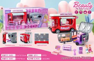 B/O HAPPY FOOD TRUCK W/LIGHT & MUSIC,