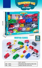 PULL BACK TRANSPORT CAR SET 21PCS,