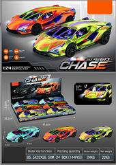 1:24 FRICTION CAR W/LIGHT & SOUND 6PCS,