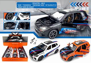 1:24 PULL BACK DIE-CAST CAR W/LIGHT & MUSIC 6PCS,