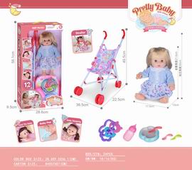 14 INCH DOLL W/SOUND & CART,