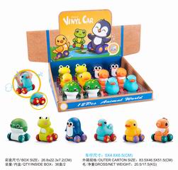 SLIDE ANIMAL CAR 12PCS,
