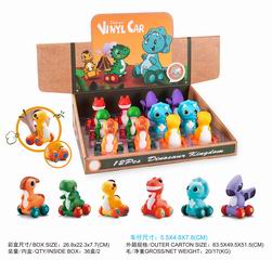 SLIDE DINOSAUR CAR 12PCS,