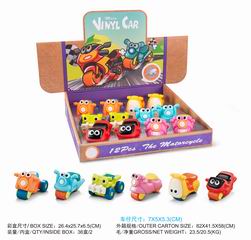 SLIDE VINYL CAR 12PCS,