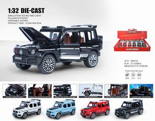 1:32 PULL BACK DIE-CAST CAR W/LIGHT & SOUND 12PCS,
