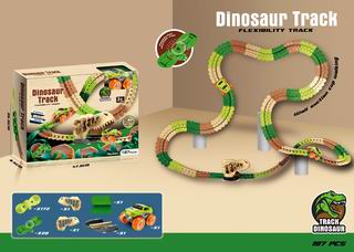 B/O DINOSAUR TRACK 197PCS,