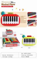DINOSAUR ELECTRONIC ORGAN W/LIGHT & MUSIC 12PCS,