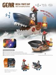 B/O SHARK PIRATE SHIP W/LIGHT & MUSIC,