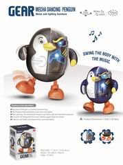 B/O GEAR MECHA DANCING PENGUIN W/LIGHT & MUSIC,