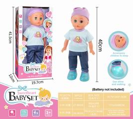 40CM B/O DOLL W/LIGHT & MUSIC,