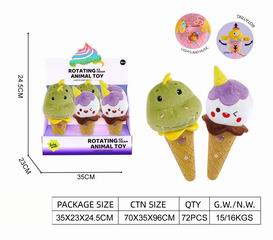 ROTATING ICE CREAM W/LIGHT & MUSIC 6PCS,