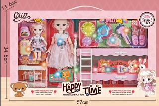 12 INCH DOLL SET W/LIGHT,