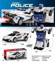 B/O DEFORMATION POLICE CAR W/SPRAY,