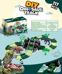 B/O DINOSAUR TRACK CAR 117PCS,