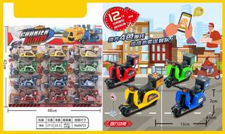 PULL BACK MOTORCYCLE 12PCS,