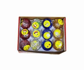 6.5CM BALL W/LIGHT 12PCS,