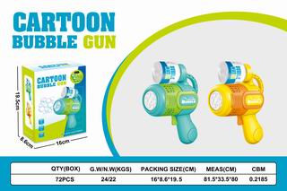 B/O BUBBLE GUN W/LIGHT,