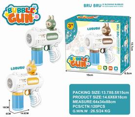 B/O LABUBU BUBBLE GUN W/LIGHT,