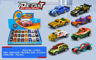 1:64 SLIDE DIE-CAST CAR 24PCS,