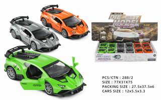 1:32 PULL BACK DIE-CAST CAR 12PCS,