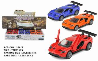 1:32 PULL BACK DIE-CAST CAR 12PCS,