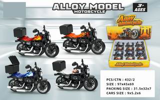 1:36 PULL BACK DIE-CAST MOTORCYCLE 12PCS,