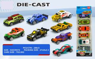 1:64 SLIDE DIE-CAST CAR 6PCS,