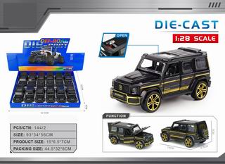 1:28 PULL BACK DIE-CAST CAR 12PCS,