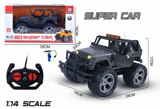 1:14 4 CHANNEL R/C JEEP W/LIGHT,
