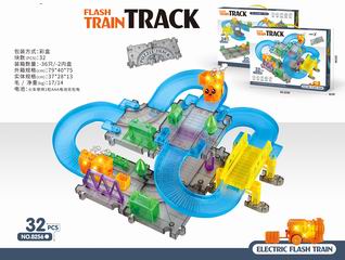 B/O TRAIN TRACK W/LIGHT 32PCS,