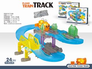 B/O TRAIN TRACK W/LIGHT 24PCS,