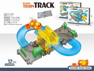 B/O TRAIN TRACK W/LIGHT 17PCS,