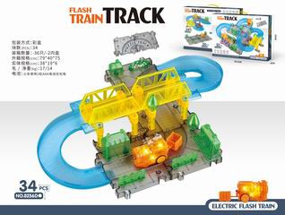 B/O TRAIN TRACK W/LIGHT 34PCS,