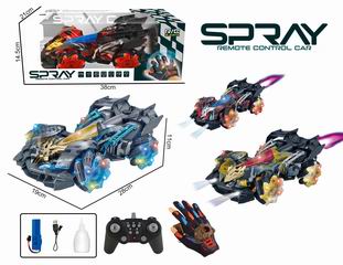 2.4G R/C STUNT CAR W/LIGHT & MUSIC & SPRAY,