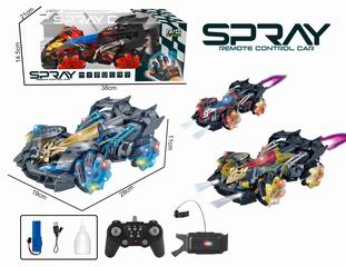 2.4G R/C STUNT CAR W/LIGHT & MUSIC & SPRAY,