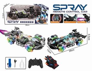2.4G R/C STUNT CAR W/LIGHT & MUSIC & SPRAY,